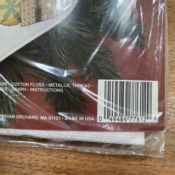 1991 JANLYNN Toys of Yesteryear Christmas Stocking Counted Cross Stitch Kit NEW - Picture 7 of 8